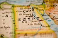 Map showing Egypt