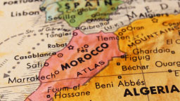 Map showing Morocco