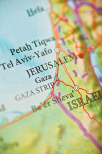 Map showing Palestinian territories
