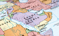 Map showing Saudi Arabia