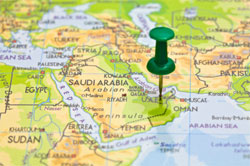 Map showing UAE