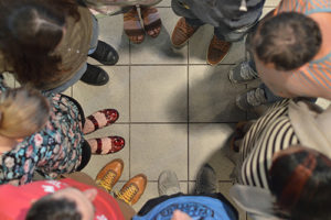 Group of people, feet