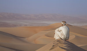 Emirati man in desert