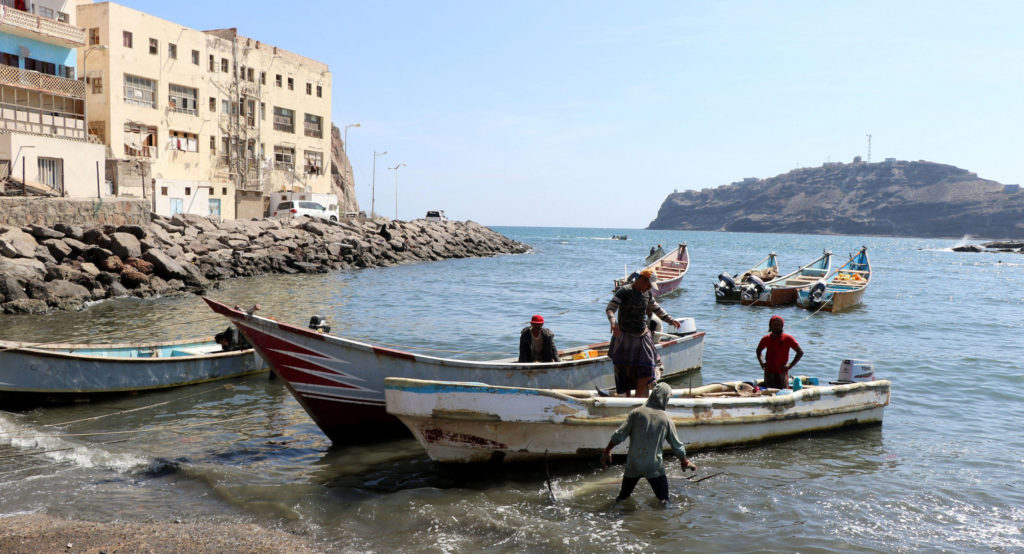 Image of fishermen in Aden, Yemen